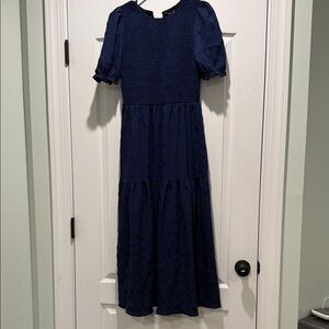Elegant Navy Midi Dress